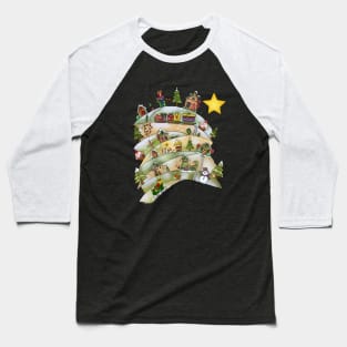 Weihnachtsdorf Baseball T-Shirt